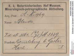 Etiketten zu Sphalerit (NHMW-MIN-Ak969)